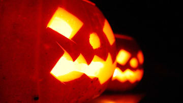 Children Enjoy Traditional Halloween Pumpkins