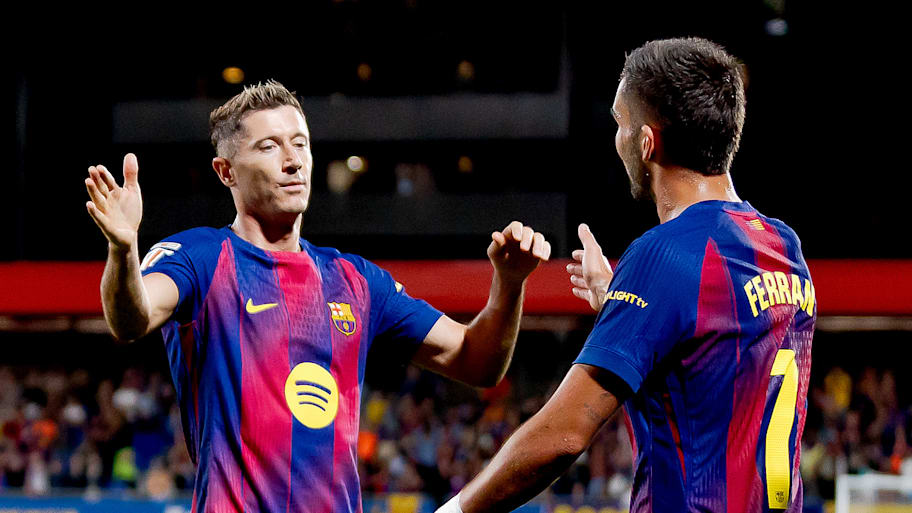 Robert Lewandowski and Ferran Torres