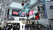 Crowds entering Fanatics Fest NYC 2025 at Javits Center in New York City.