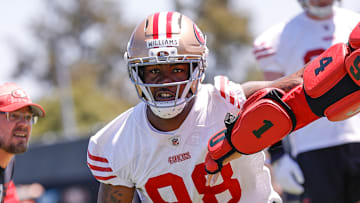 San Francisco 49ers defensive end Mykel Williams (98)