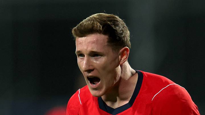 Elliot Anderson celebrates during Croatia v England