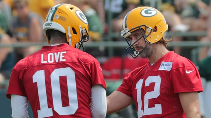 Green Bay Packers starting quarterback Jordan Love will face former teammate Aaron Rodgers and the Pittsburgh Steelers this fall. Green Bay Packers starting quarterback Jordan Love will face former teammate Aaron Rodgers and the Pittsburgh Steelers this fall.