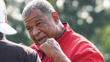 Vince Marrow, UofL's new executive director of player personnel and recruiting, was at a recent Louisville football practice. Marrow left Kentucky after serving as assistant coach under head coach Mark Stoops. July 30, 2025.