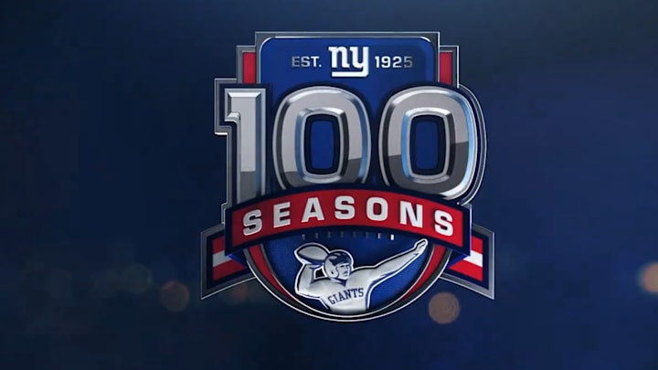 The Giants are commemorating their 100th season with a logo and uniform patches.