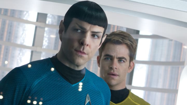 (Left to right) Zachary Quinto is Spock and Chris Pine is Kirk in STAR TREK INTO DARKNESS from Paramount Pictures and Skydance Productions.