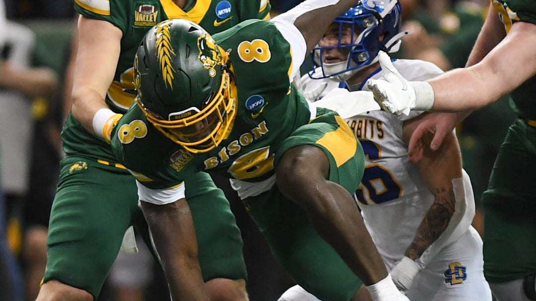 North Dakota State Bison running back Barika Kpeenu