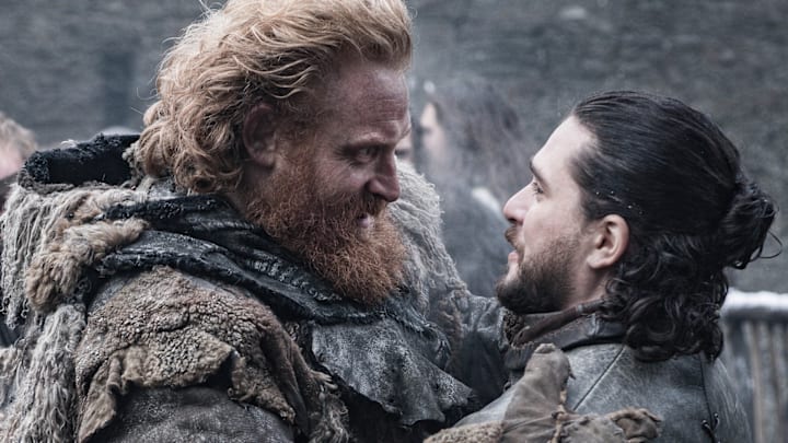 (L to R) Kristofer Hivju as Tormund and Kit Harington as Jon Snow – Photo: Helen Sloan/HBO