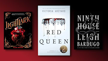 Lightlark by Alex Aster, Red Queen by Victoria Aveyard, Ninth House by Leigh Bardugo