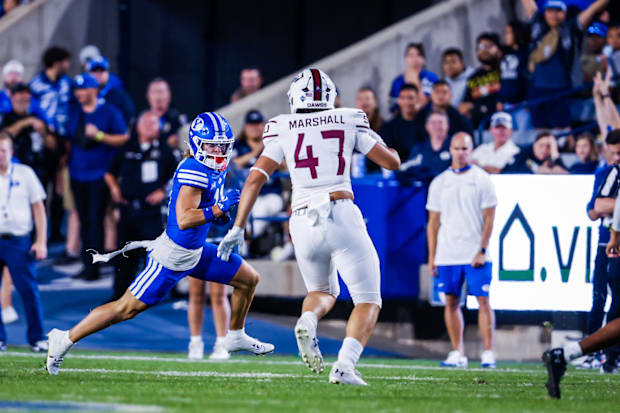 BYU wide receiver Parker Kingston against Southern Illinois