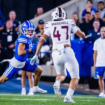 BYU wide receiver Parker Kingston against Southern Illinois