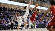 Guard Latrell Wrightsell Jr. (3) shoots the ball against Furman at Timmons Arena in Greenville, SC on Sunday, Oct 26, 2025.