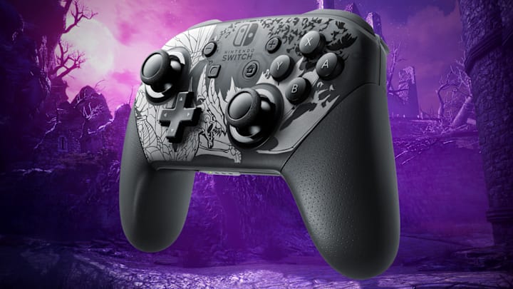 A special edition Monster Hunter Rise Sunbreak Pro Controller for the Nintendo Switch