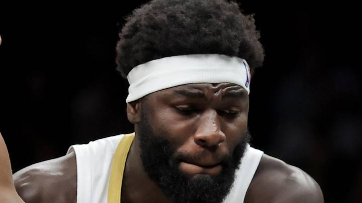 Jan 23, 2026; Brooklyn, New York, USA; Brooklyn Nets forward Noah Clowney (21) and Boston Celtics center Neemias Queta (88) fight for the ball during the second quarter at Barclays Center. Mandatory Credit: Brad Penner-Imagn Images