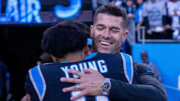 Dave Canales and Bryce Young