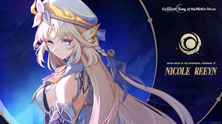 Genshin Impact Nicole Reeyn reveal artwork.