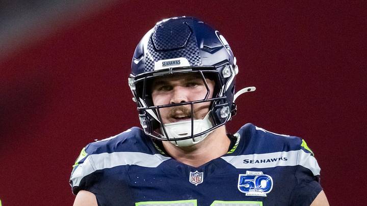 Seattle Seahawks guard Grey Zabel (76) against the Arizona Cardinals