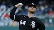 Chicago White Sox starting pitcher Shane Smith (64) throws against the Washington Nationals at Nationals Park. 