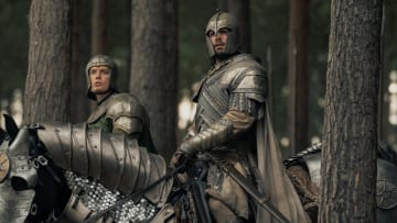 Freddie Fox as Gwayne Hightower and Fabien Frankel as Criston Cole in House of the Dragon season 2 episode 4