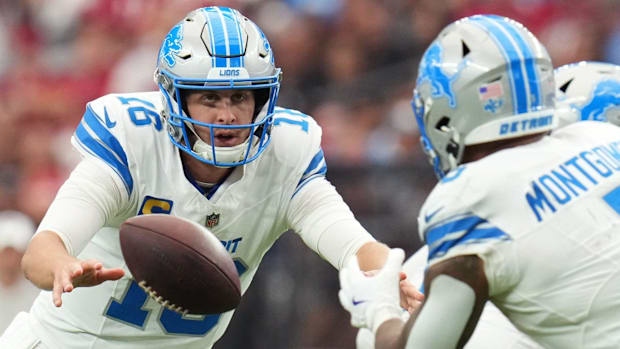 Detroit Lions quarterback Jared Goff and running back David Montgomery