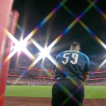Jhoan Duran's first entrance at Citizen's Bank Park was electric.