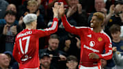 Alejandro Garnacho (left) and Marcus Rashford are both expected to leave Man Utd this summer.