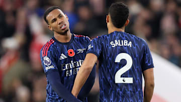Gabriel (left) and William Saliba are both battling injuries.