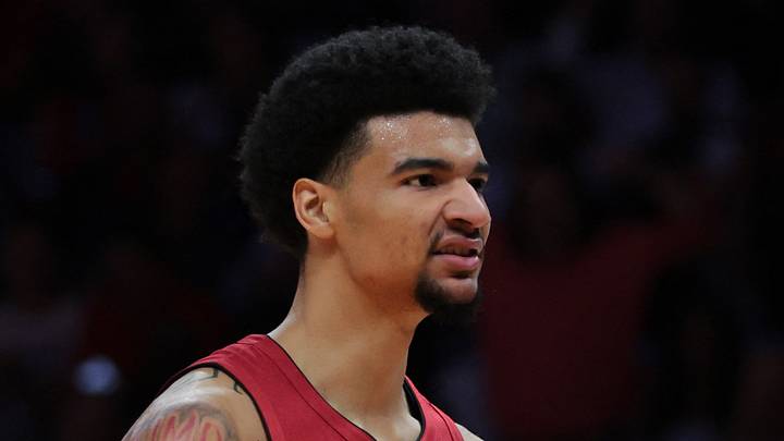 Miami Heat center Kel'el Ware (7) reacts after scoring against the Detroit Pistons during the second quarter at Kaseya Center on March 19, 2025.