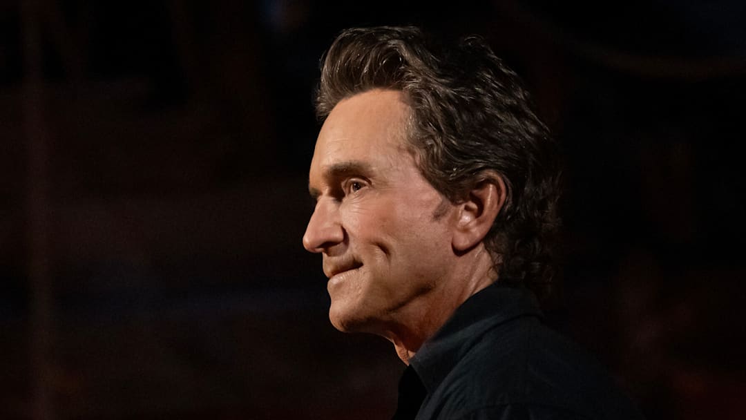 “The Devil’s Shoes” – A major shakeup hits the game when two tribes turn to three. New tribe members size each other up, but with only four players on each tribe, there is not much room to hide. Then, heat and exhaustion take a major toll on one castaway, on SURVIVOR, Wednesday, Oct. 29. Pictured (L-R): Jeff Probst at Tribal Council. Photo: Robert Voets/CBS ©2025 CBS Broadcasting, Inc. All Rights Reserved. “The Devil’s Shoes” – A major shakeup hits the game when two tribes turn to three. New tribe members size each other up, but with only four players on each tribe, there is not much room to hide. Then, heat and exhaustion take a major toll on one castaway, on SURVIVOR, Wednesday, Oct. 29. Pictured (L-R): Jeff Probst at Tribal Council. Photo: Robert Voets/CBS ©2025 CBS Broadcasting, Inc. All Rights Reserved.