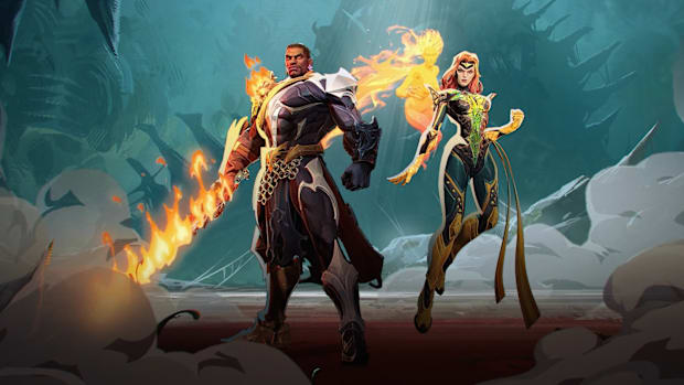 Blade and Phoenix Force standing side by side in Marvel Rivals.