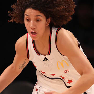 McDonald's All American Aaliyah Chavez (2), now with the University of Oklahoma, is featured in a new Nike Kobe 3 Proto ad.