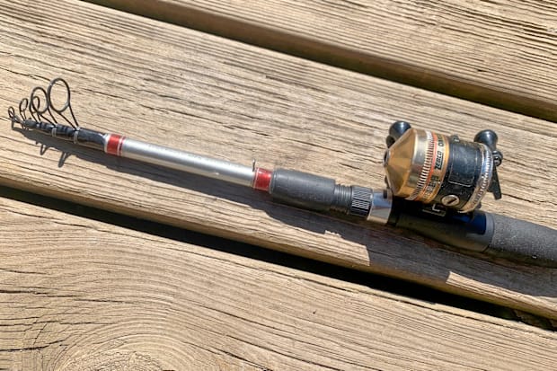 A telescopic fishing rod and reel