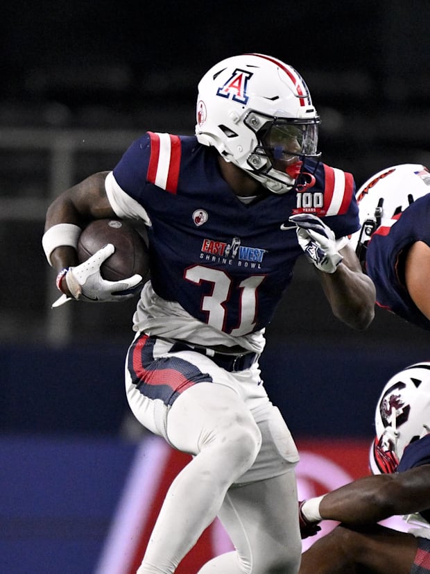 East running back Jacory Croskey-Merritt of Arizona