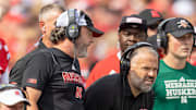 Nebraska defensive coordinator John Butler and head coach Matt Rhule.
