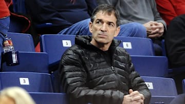 Feb 18, 2016; Spokane, WA, USA; NBA all star John Stockton looks during the game between the Pacific Tigers and the Gonzaga Bulldogs during the first half at McCarthey Athletic Center. Mandatory Credit: James Snook-Imagn Images