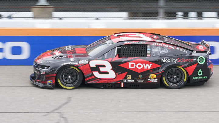 Austin Dillon during Saturday's practice for the FireKeepers Casino 400 at Michigan International Speedway.