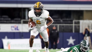 Jerrion Hall leads Malakoff past Franklin in the Texas (UIL) 3A state championship game in December 2023 at AT&T Stadium.