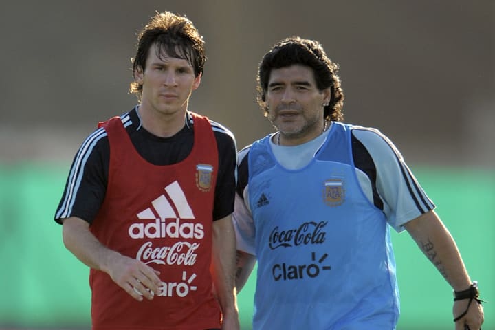 Argentina's football team coach Diego Ma