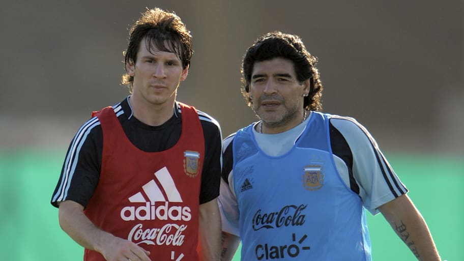 Lionel Messi and Diego Maradona.