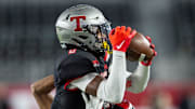 Thompson's Anquon Fegans (0) intercepted this pass against Central Phenix City in the 2023 Class 7A football state championship game. He is continuing to make big plays in 2024, including a 95-yard kickoff return for a touchdown against Lipscomb Academy.