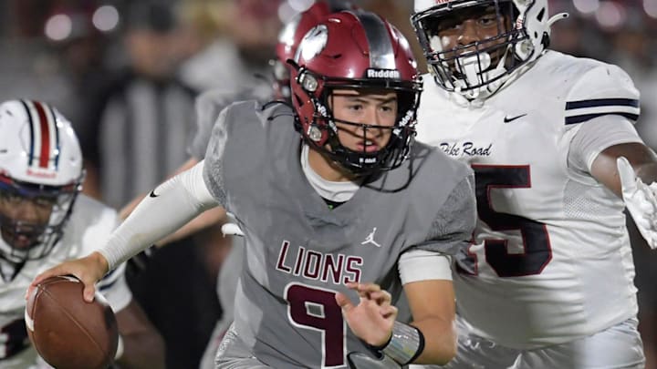 Prattville and quarterback Gavin Rigdon (9) look to move to 4-0 on Friday night when the Lions host winless Tuscaloosa County.