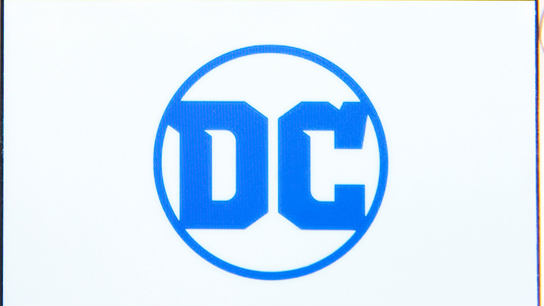 American comic book publisher company DC Comics logo is seen