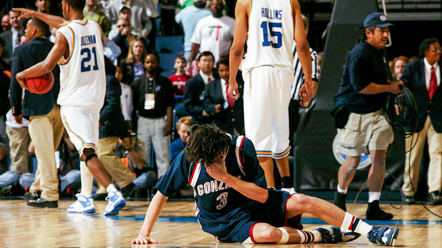 Gonzaga’s Adam Morrison reacts after losing to UCLA in the 2006 Sweet 16.