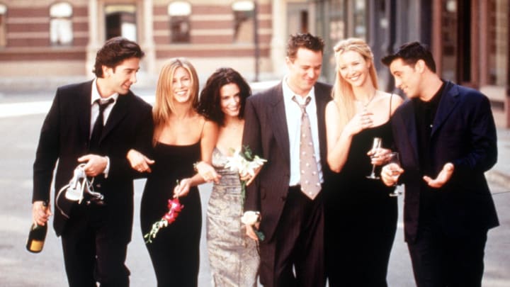 The Cast Of Friends 1999 2000 Season From L R: David Schwimmer Jennifer Aniston Courteney Cox Ar