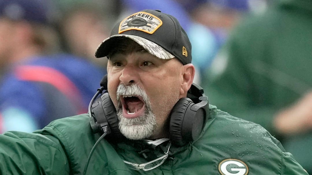 Green Bay Packers special teams coordinator Rich Bisaccia is shown during the second quarter of their game against the Arizona Cardinals Sunday, October 13, 2024 at Lambeau Field in Green Bay, Wisconsin.