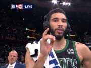 Boston Celtics star Jayson Tatum responds to question from Warriors forward Draymond Green on TNT's 'Inside the NBA.'