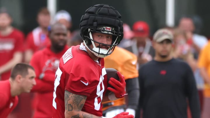 Tampa Bay Buccaneers tight end Payne Durham (87) works out 