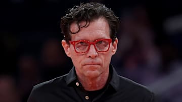 Atlanta Hawks head coach Quin Snyder looks on against the New York Knicks.