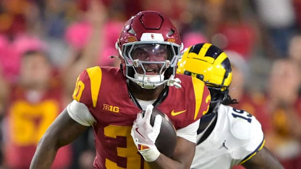 USC Trojans Lincoln Riley Michigan Wolverines Top 25 Bryce Underwood Makai Lemon King Miller Bryan Jackson Sherrone Moore