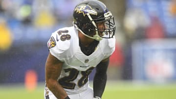 Anthony Averett in a 2018 game for the Baltimore Ravens.