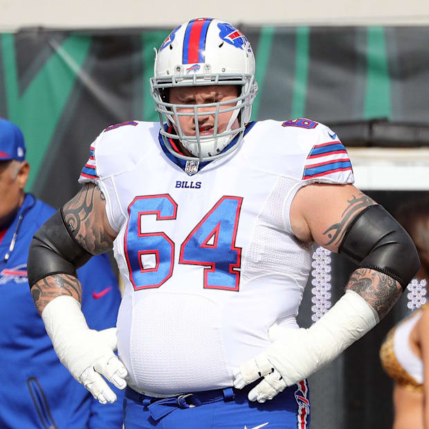 Former Buffalo Bills guard Richie Incognito during pregame.